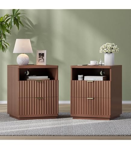Amazon.com: XinLiLai Nightstands Set of 2, Nightstand with